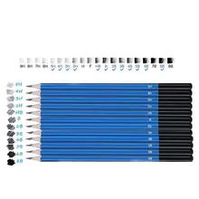 Набор карандашей для набросков, набор карандашей для рисования и эскизов, 48 штук в комплекте набор для художника включает Графитовые карандаши, пастель