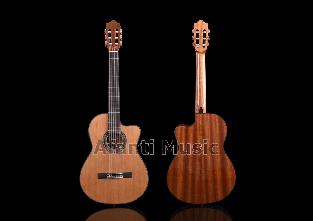Afanti музыка 39 дюймов Spruce& Sapele Классическая гитара с эквалайзером(ACL-2045