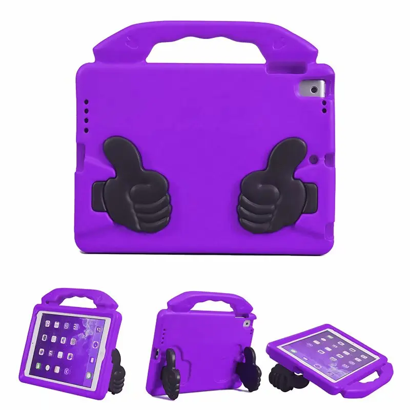 Стильный детский удобный чехол для iPad 9,7, модель A1893 A1954 A1822 A1823, ударопрочный чехол из пены EVA+ пленка - Цвет: Фиолетовый