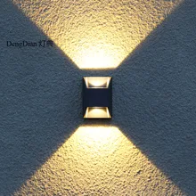 Уличный светильник ing CREE светодиодный светильник вверх вниз Уличный настенный светильник современный водонепроницаемый светильник для крыльца светильник 220 В для забора гаража передней двери