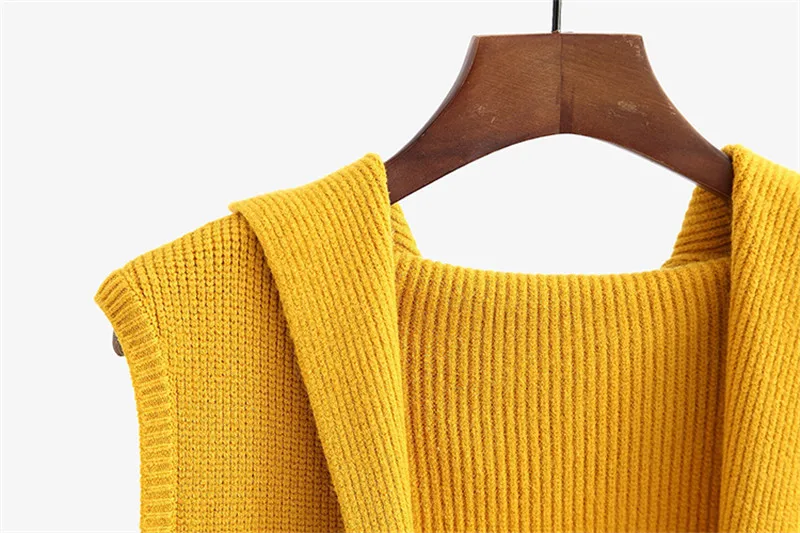 2019 новый осенне-зимний Повседневный вязаный кардиган с капюшоном для женщин плюс размер свободный короткий свитер без рукавов женский