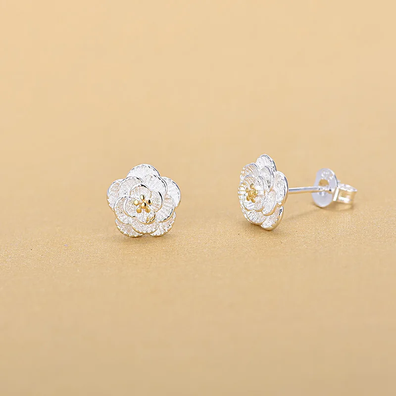 Fashion-Women-Layer-Rose-Flower-925-Sterling-Silver-Stud-Earrings-For-Birthday-Jewelry-Gifts (2)