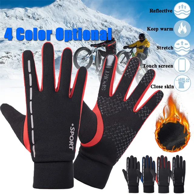US $4.99 Winter Thermal Ski Gloves Men Women Fleece Touch Screen Snowboard Outdoor Waterproof Snow Motorcycl