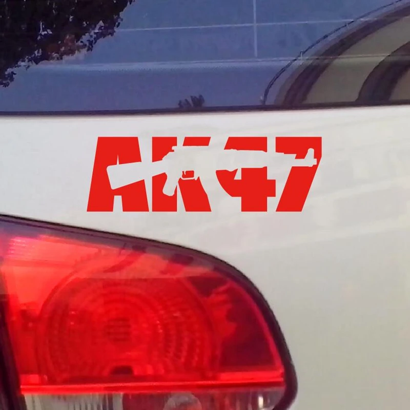 Reflective Car Sticker AK-47 Gun Decals Vinyl Styling Cover