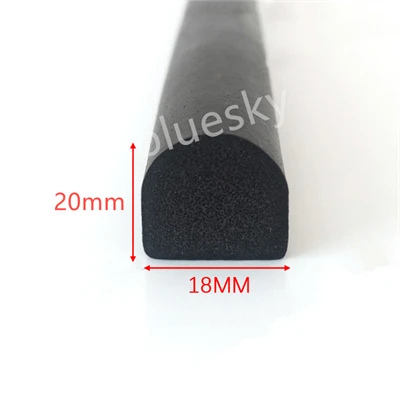 Rodada D Isolamento Bar Strip 3mm - 38mm Grosso Preto