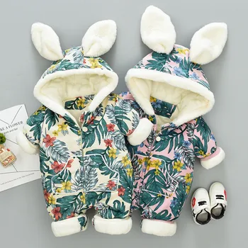 

MUQGEW Newborn Romper For Infant 2019 New Baby Girl Boy Floral Jumpsuit Print Ruffle Bear Romper Playsuit Outfits baby meisje