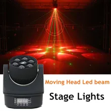 

Disco Light Party Moving Head Led Beam Stage Lights RGBW 4 in 1 Laser Show System Six Bee Eye KTV Flash for Bar Disco Stage KTV