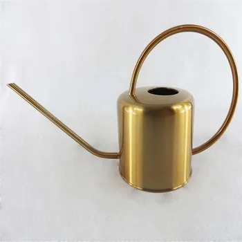 

Golden Garden Watering Can Stainless Steel Small Water Bottle Easy To Use Handle Perfect For Watering Plants Flower 1Pcs 1300ml