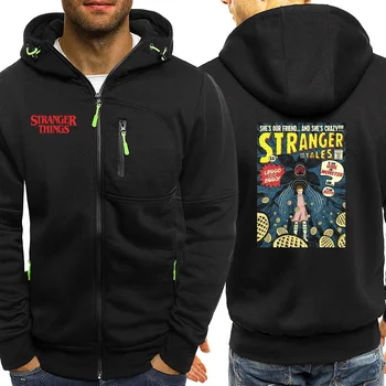 

Stranger Things Hoodie Men Spring Autumn New Hoodies Hip Hop Casual Jacket Male Coat Zipper Hoodie Sweatshirt Funny Streetwear