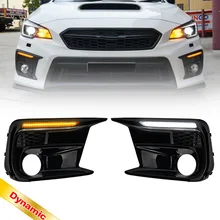Luz LED diurna para Subaru, intermitente Led ámbar dinámico, antiniebla