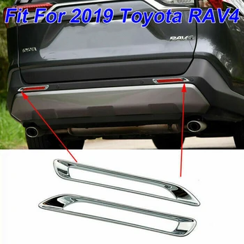 

2pcs Car Light Cover Trim Replacement For Toyota RAV4 2019 Exterior ABS Chrome Adhesive Light Sticker Cover Accessories