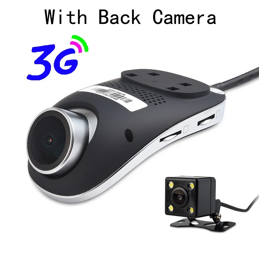 Udricare 3g мини скрытый DVR WiFi мобильный телефон онлайн-трекер GPS удаленный дисплей Воспроизведение HD 1080P заднего вида двойная камера DVR - Название цвета: With Back Camera