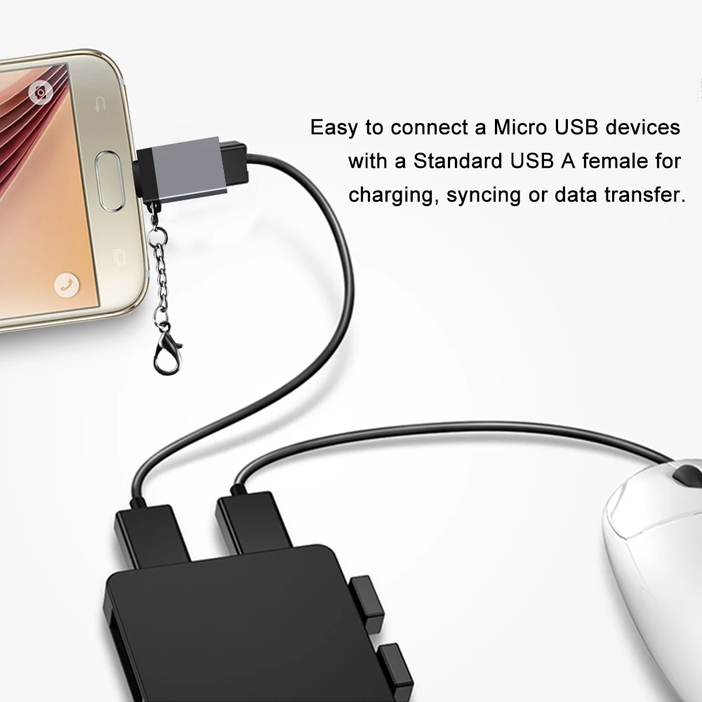 Переходник ANSEIP [3 шт. в упаковке] адаптер OTG Micro B с USB 3 0 на b коннектор для зарядки и