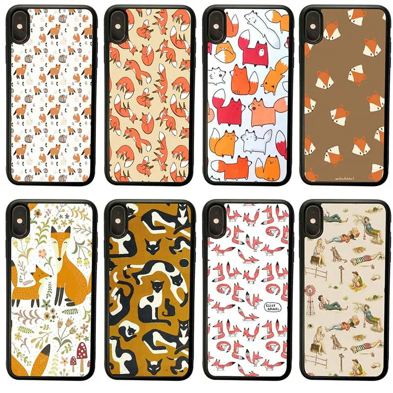 Cute Lovely Red Sly Fox Printed Phone Case for iphone X Rubber TPU Cases Accessories Mobile Housing XS Cover | Мобильные телефоны и