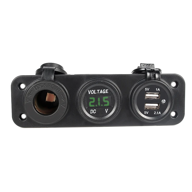 12V 2 Duel USB адаптер для розетки зарядки прикуривателя разветвитель автомобиля