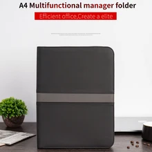 А4 Папка для документов с ПУ кожей А4 Padfolio органайзер для офисных принадлежностей для документов файл папка менеджер портфель
