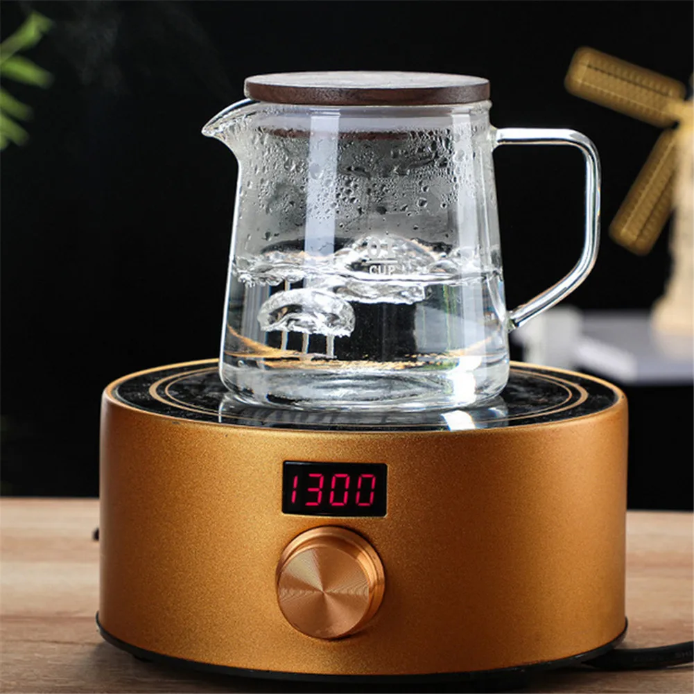 500ml/300ml Heat Resistant Glass Coffee Pot With Lid Household Coffee Jug Milk Juice Holder
