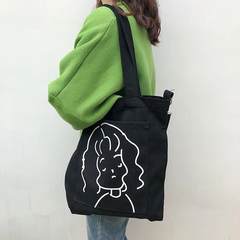 

bag handbag Korean literary versatile simple canvas bag Messenger 2019 new JIULIN