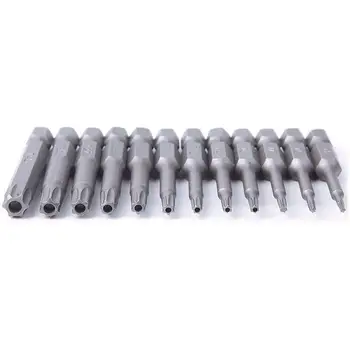 

12PCS Tools Hex Shank Bit Set Bolt Driver Blades Magnetic Head Torx Screwdriver