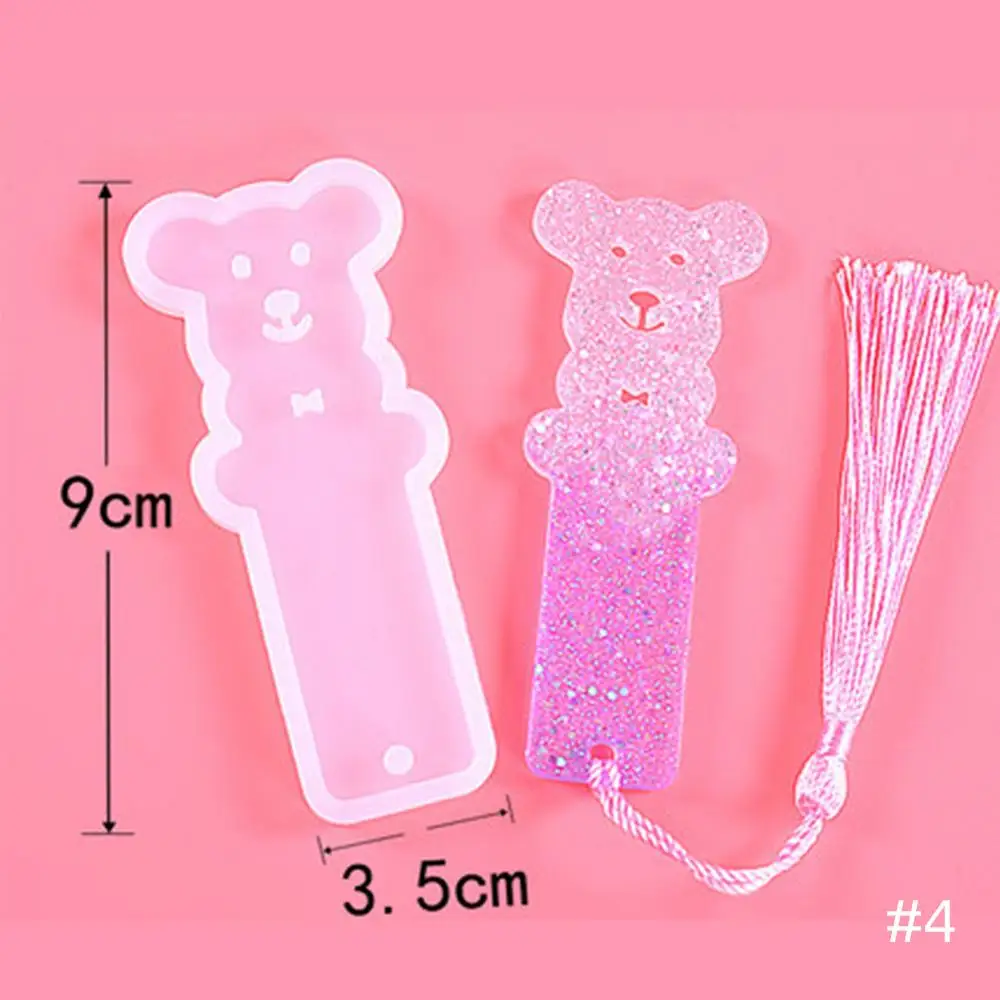 Горячая Распродажа силиконовых закладок, форма для животных, сделай сам, полимерная Закладка, ювелирный брелок, сделай сам, ремесло, силиконовая Прозрачная форма - Цвет: Bear-S