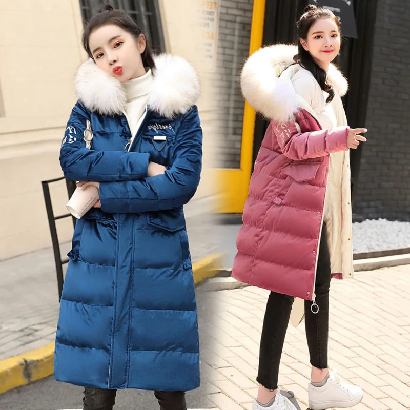 

Cotton Coat Women's 2018 Winter New Style Mid-length Korean-style Slimming Elegant Versatile Thick Warm Fashion Cotton-padded Ja