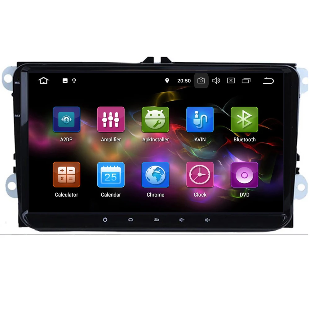 Cheap 2Din 9" Android 9.0 Car DVD Player Stereo Radio for VW GOLF 5 Golf 6 Polo Passat CC Jetta Tiguan Touran GPS Navigation 4G RAM 4G 2