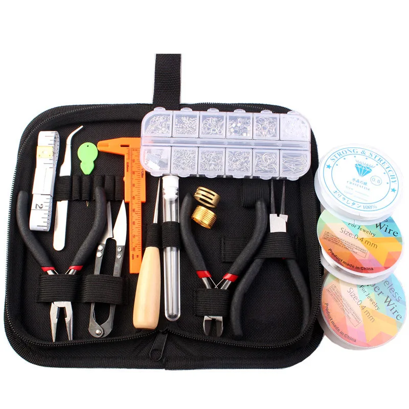 

Jewelry Making Supplies Kit with Jewelry Wires and Jewelry Findings Starter Kit Jewelry Beading Making and Repair Tools Kit