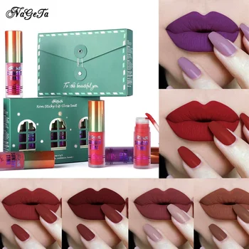 

6 Color/kit Lip Gloss Set Long-lasting Waterproof Non-stick Cup Matte Liquid Lipstick Kit Beauty Lip Tint Cosmetic