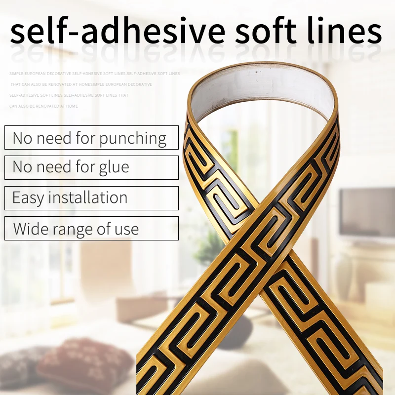 Винтажные зеркальные декоративные линии Европейский фон украшение для стен