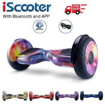 

Free shipping Hoverboard 10 inch two wheel smart self balancing scooter electric skateboard with Bluetooth speakers giroskuter