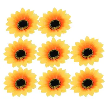 

8pcs Sunflower Adorable Fashion Cute Hair Clips Chic Bang Clips Hair Decorations Hairpin for Girls Students Ladies