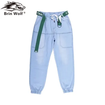 

Brin Wolf Good Quality Light Blue Skinny Jeans Men Spring Summer Slim Fit Denim Jeans Men Cotton Stretch Pants Cowboy Trousers
