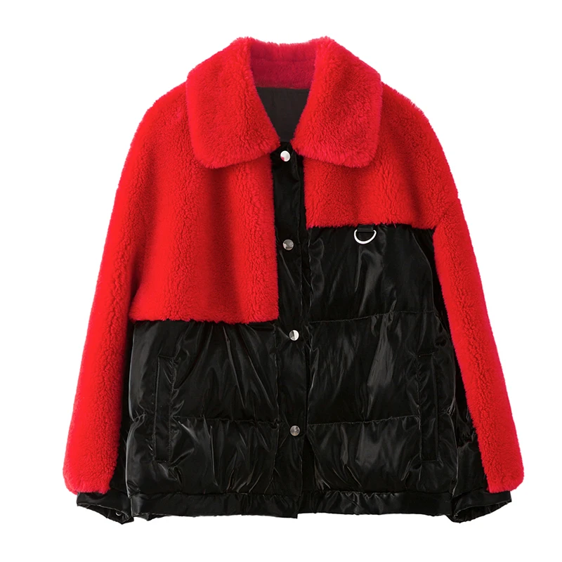 

Autumn Winter Wool Jacket Women Clothes 2020 Korean Vintage Real Fur Coat Female Down Coat Sheep Shearling Fur Tops ZT4284