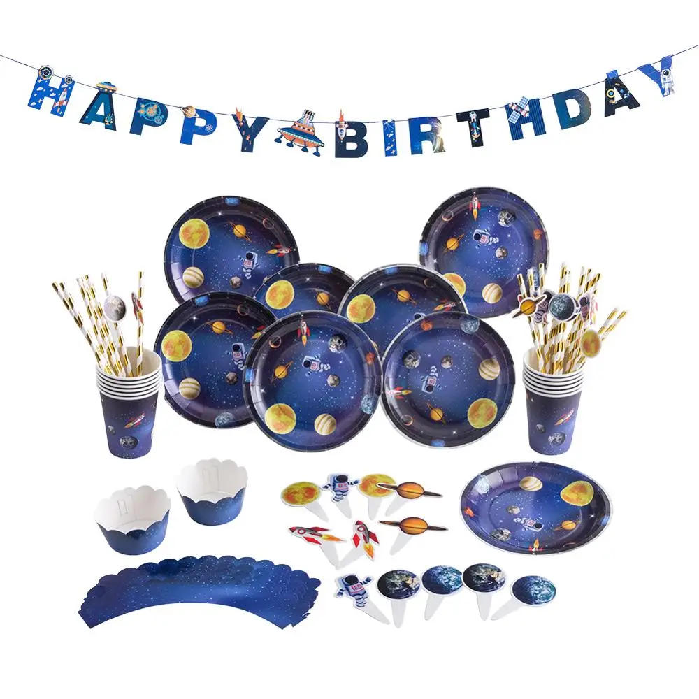 Details about / 5 Pcs Astronaut Rocket Balloon Outer Space Theme Children Birthday Party Decor
