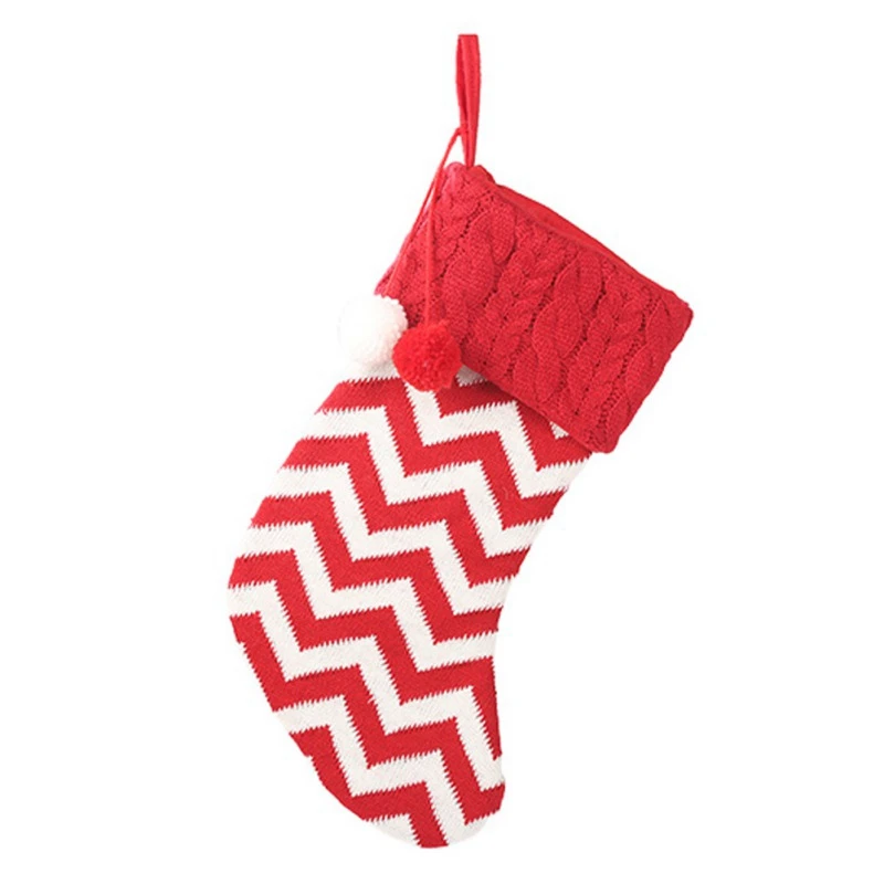 

New Christmas Stockings Gift Bag Knitted Wool Socks Christmas Tree Ornaments New Year Kids Gift xmas Candy Apple Large Bags Chri