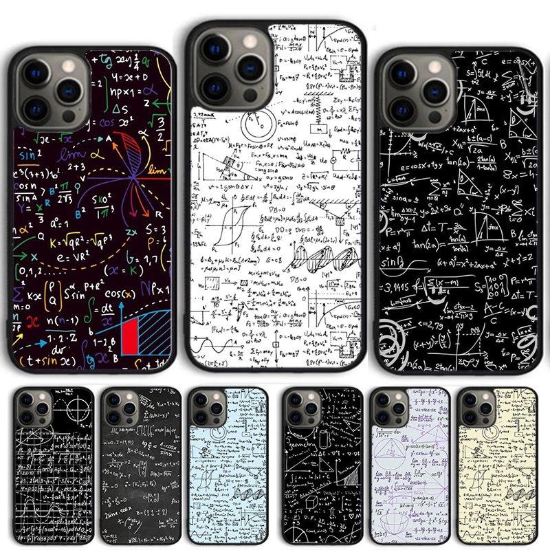 Math Formulas Equations Funny Phone Case Cover For iPhone 13 12 Pro Max mini 11 Pro Max XS X XR 5 6S 7 8 Plus SE 2020 Coque cute iphone xr cases