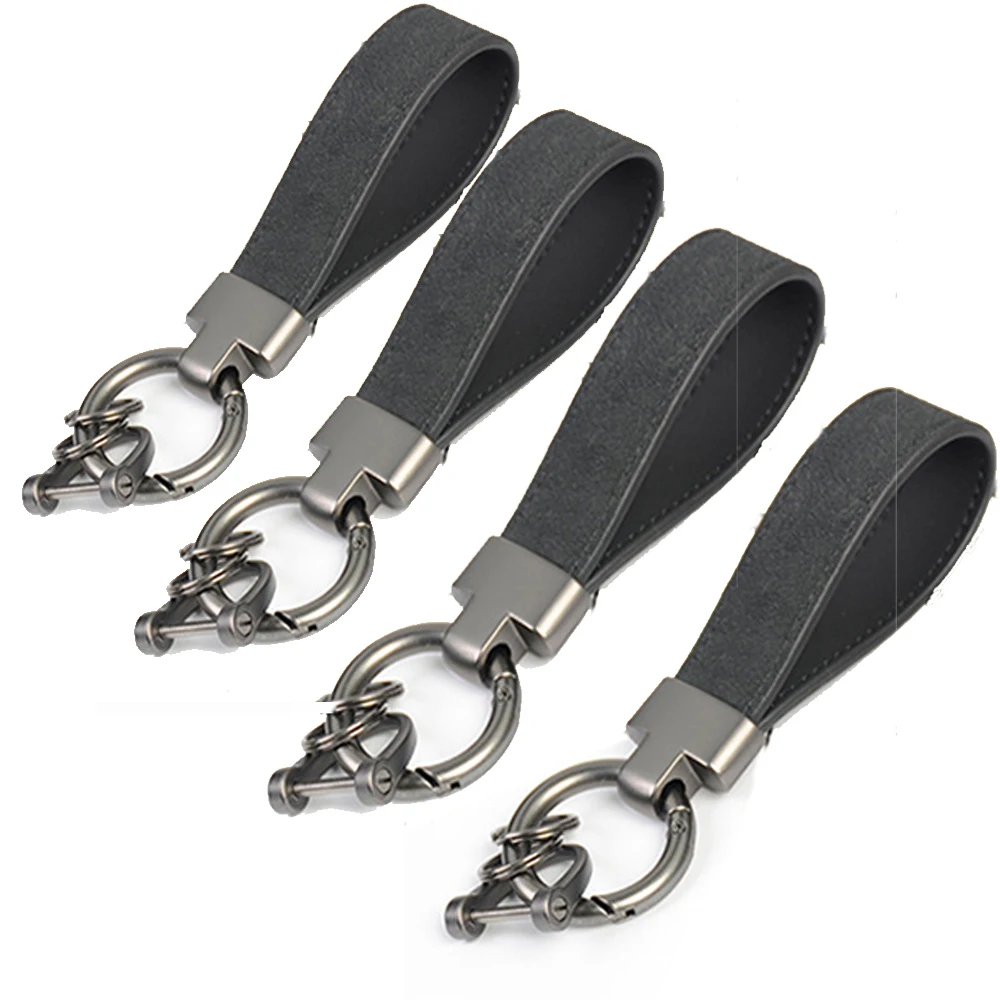 

Fashion Sueded + Alloy Leather Keychain Key Ring Horseshoe keys Holder Keyrings Fob Car Key Accessories Gift Women Men