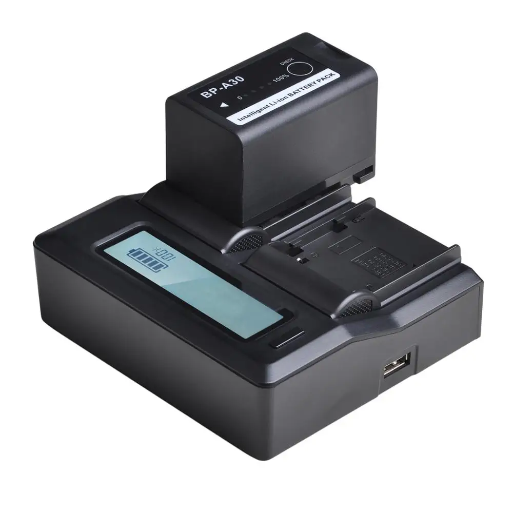 LCD Dual Fast Charger 1Pc For Canon BP-A30 BP-A60 BP-A90 A90 A60 A30 C500II C300 Mark II C200 C200B