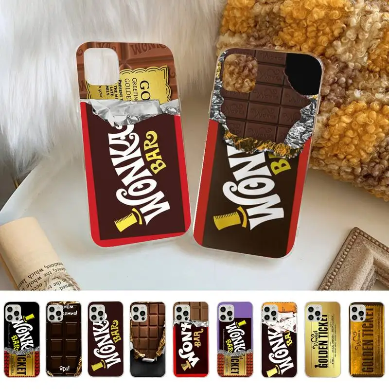 Willy Wonka Bar With Golden Ticket Sweet Chocolate Phone Case for iphone 13 8 7 6S Plus X 5S SE 2020 XR 11 12 mini pro XS MAX | Мобильные