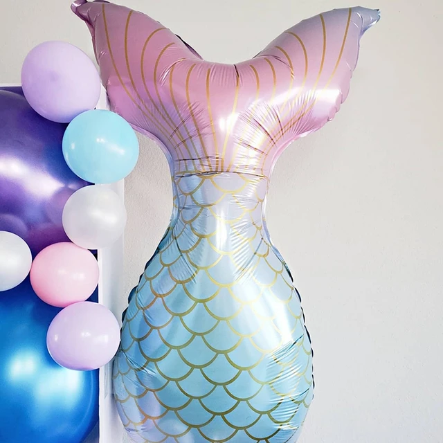 1 pièce ballon de queue de sirène pour 1er 2ème 3ème enfants garçon fille  fête d'anniversaire décoration sous la mer cadeaux de Baby Shower -  AliExpress