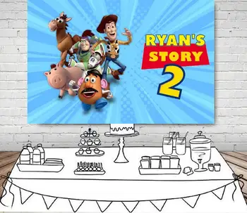 

Photography Backdrops Cartoon Toy Story 4 Candy Children Birthday Party Studio Background Customize Backgrounds for Photo Studio