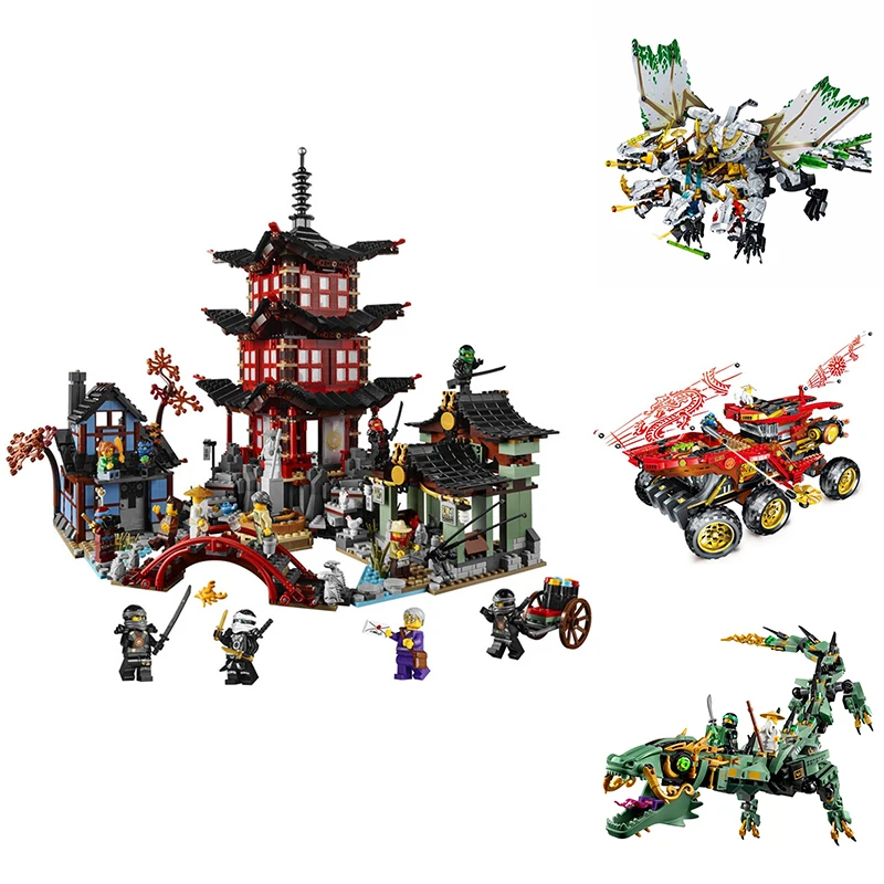 

Ninja Temple Boat Dragon Land Bounty Truck Building Block Sets Educational Toys for Children Compatible Legoing Ninjagoes Movie