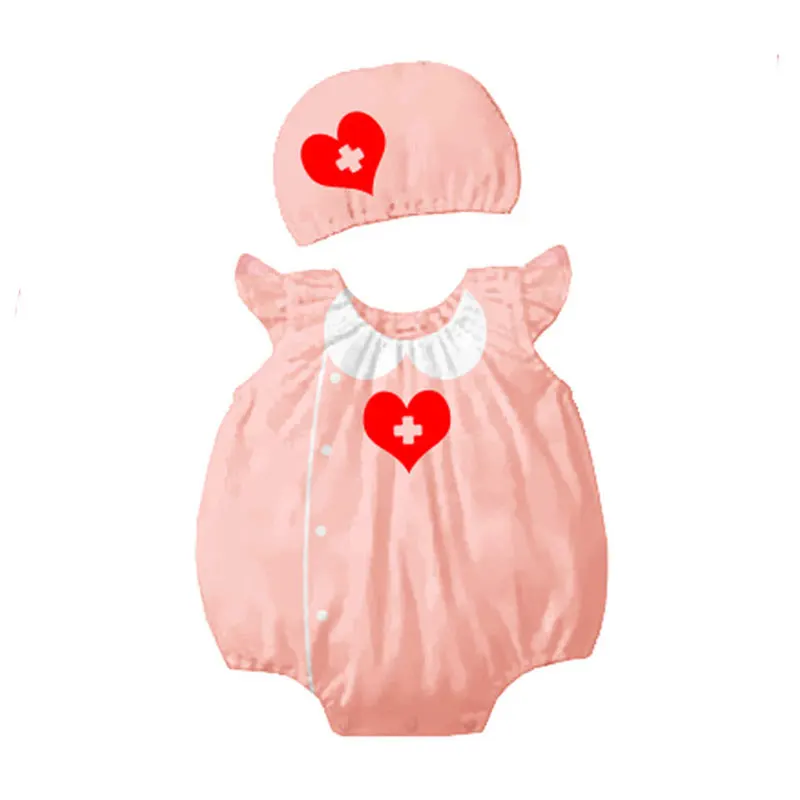 

Baby Girls Lovely Nurse Costume Cosplay Rompers Jumpsuits for Infant Toddler Halloween Christmas Birthday Party Fancy Dress