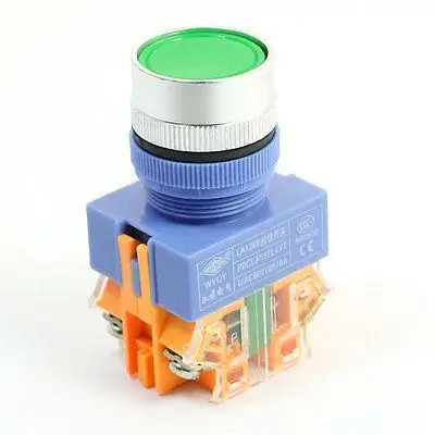 

Green Round Head Momentary DPST Emergency Stop Push Button Switch AC 660V 10A