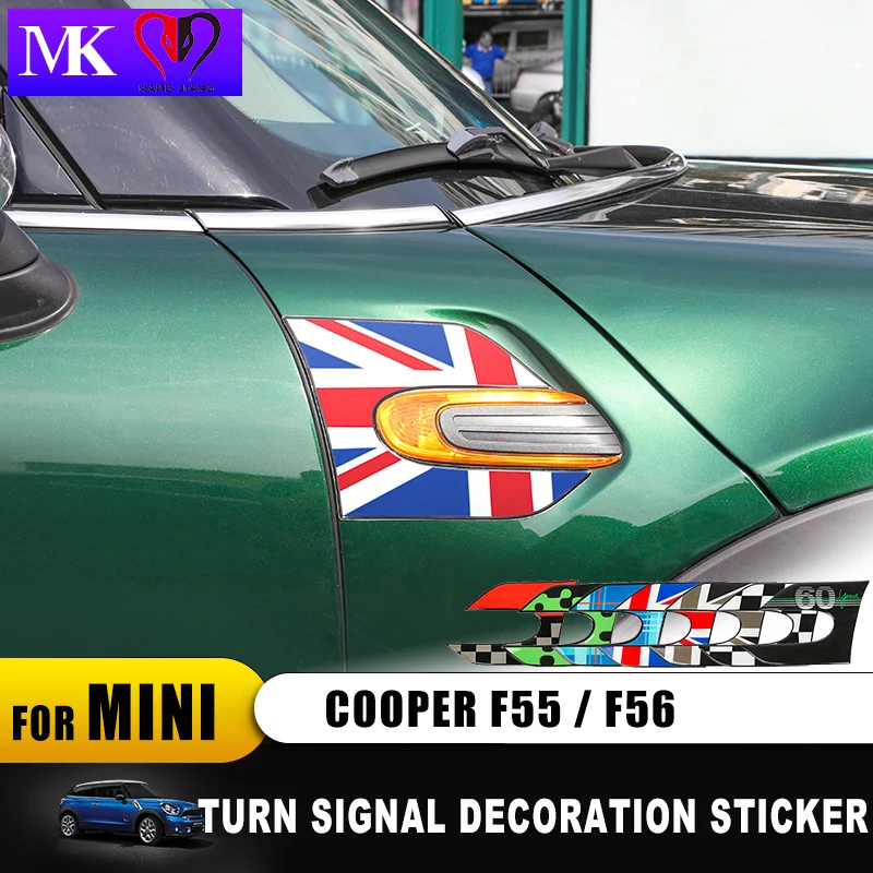 Детали для автомобиля поворотник крыло 3D украшения внешние наклейки Mini Cooper F55 F56