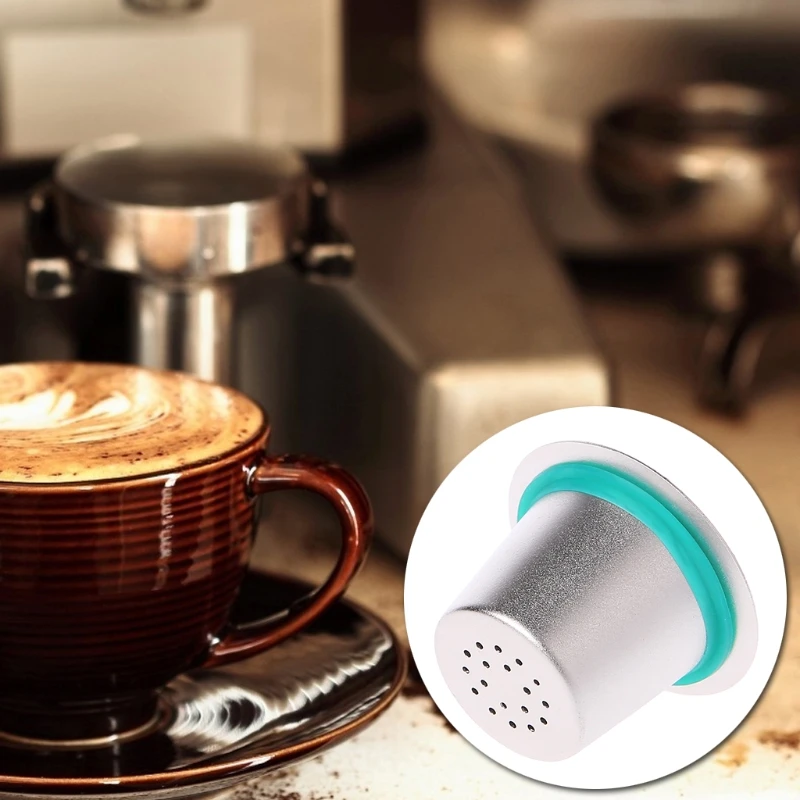

Coffee Capsule Refillable Reusable Tamper Pod Fit For Machine Stainless Steel 72XF