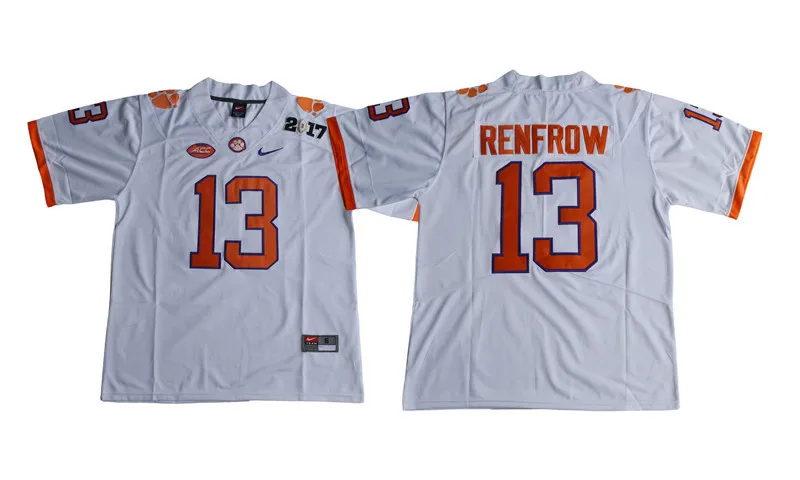Мужские футболки Clemson Tigers Renfrow 13 красные