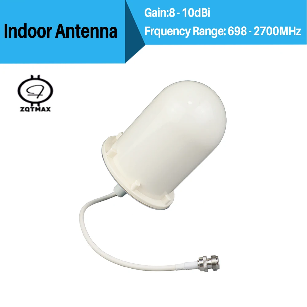 ZQTMAX-antena omnidireccional interior 10dbi, 698-2700mhz, amplificador de señal wcdma 2g 3g 4g, repetidor LTE UMTS