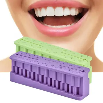 

2 Colors Dental Endo Block Files Double Scale Measuring Tools Endodontic Ruler Test Board Dental Root Test Tool