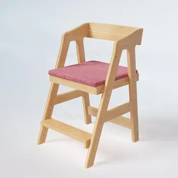

Solid Wood Children's Chair Lift Study Chair Student Chair Posture Posture Writing Chair Dining Bench Baiheju Lifting Adjustment